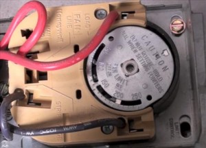 Old furnace fan electromechanical limit switch