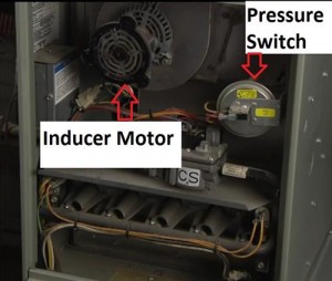 gas furnace pressure switch inducer motor