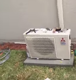DIY Heat Pump Ductless Mini Spit outside condensor unit placement