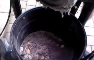 Dryer vent cleaning loose  material