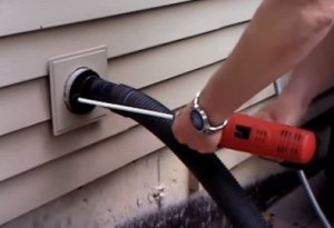 Dyer vent cleaning from the outside