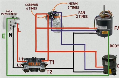 How To Go From A Dual Capacitor, Central Ac Compressor Wiring Diagram